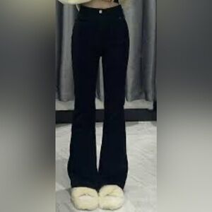 J Brand Dark Textured Pants wide leg high rise